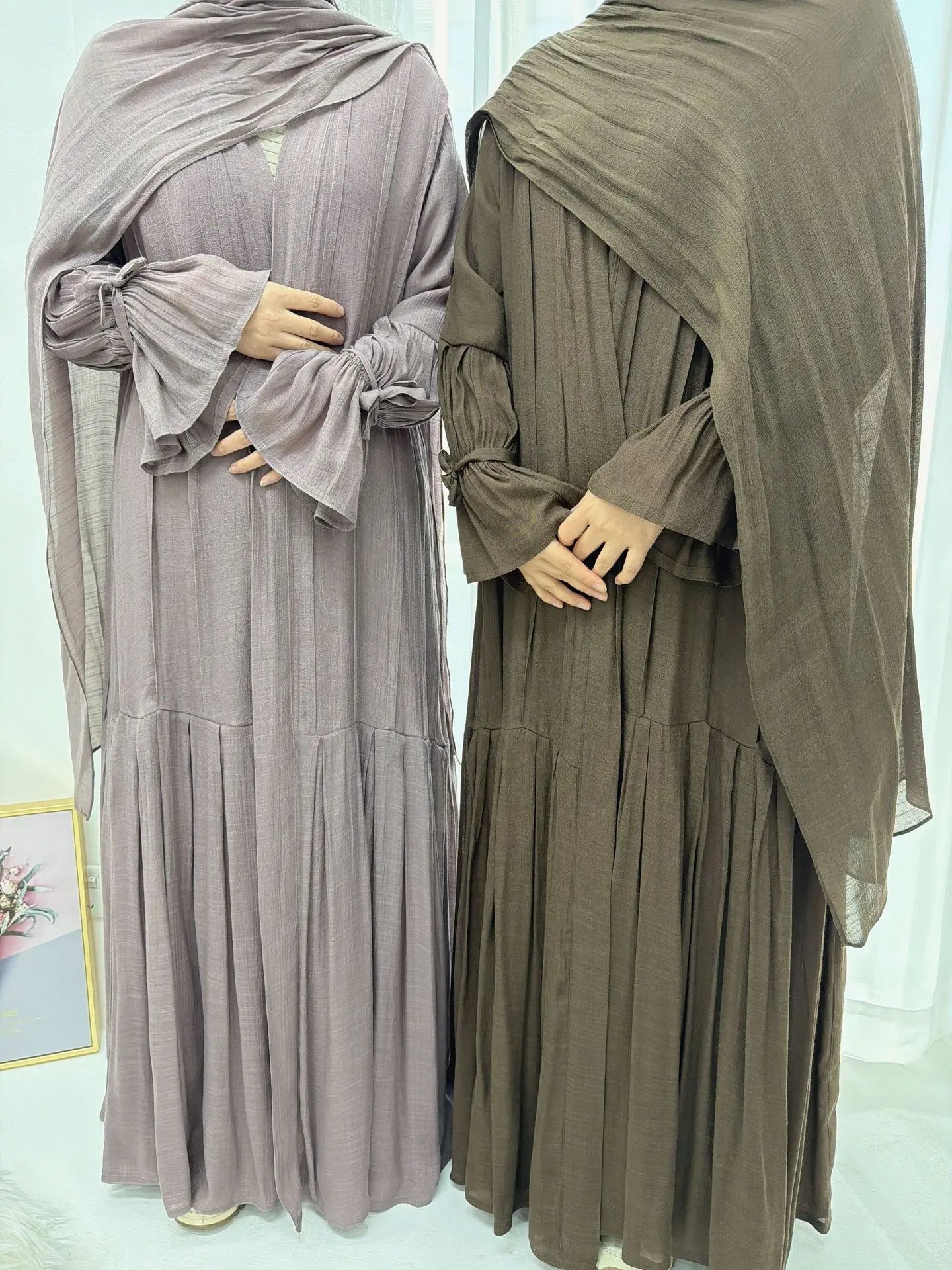 Abaya Dress Scarf 3 Piece Set
