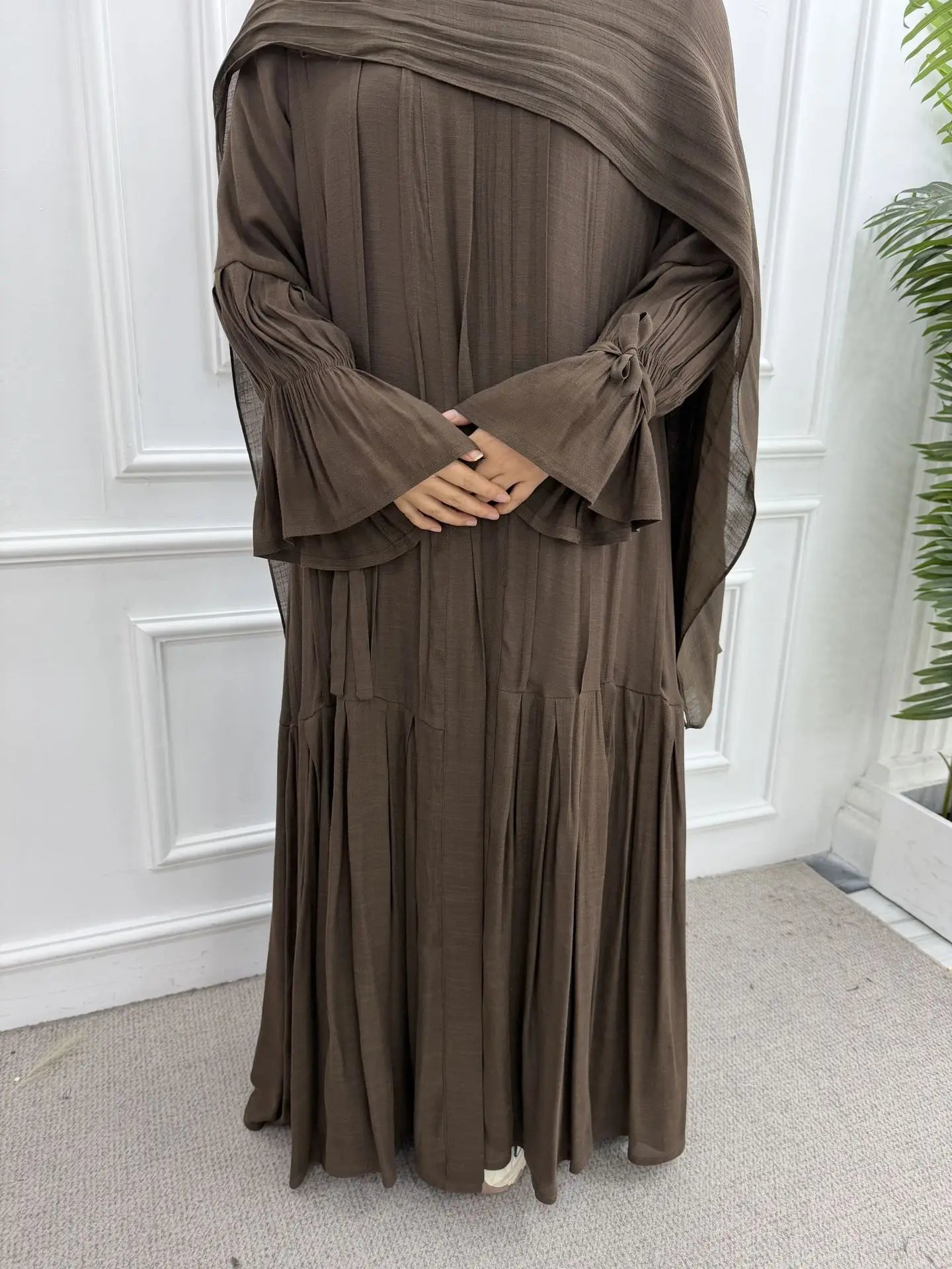 Abaya Dress Scarf 3 Piece Set
