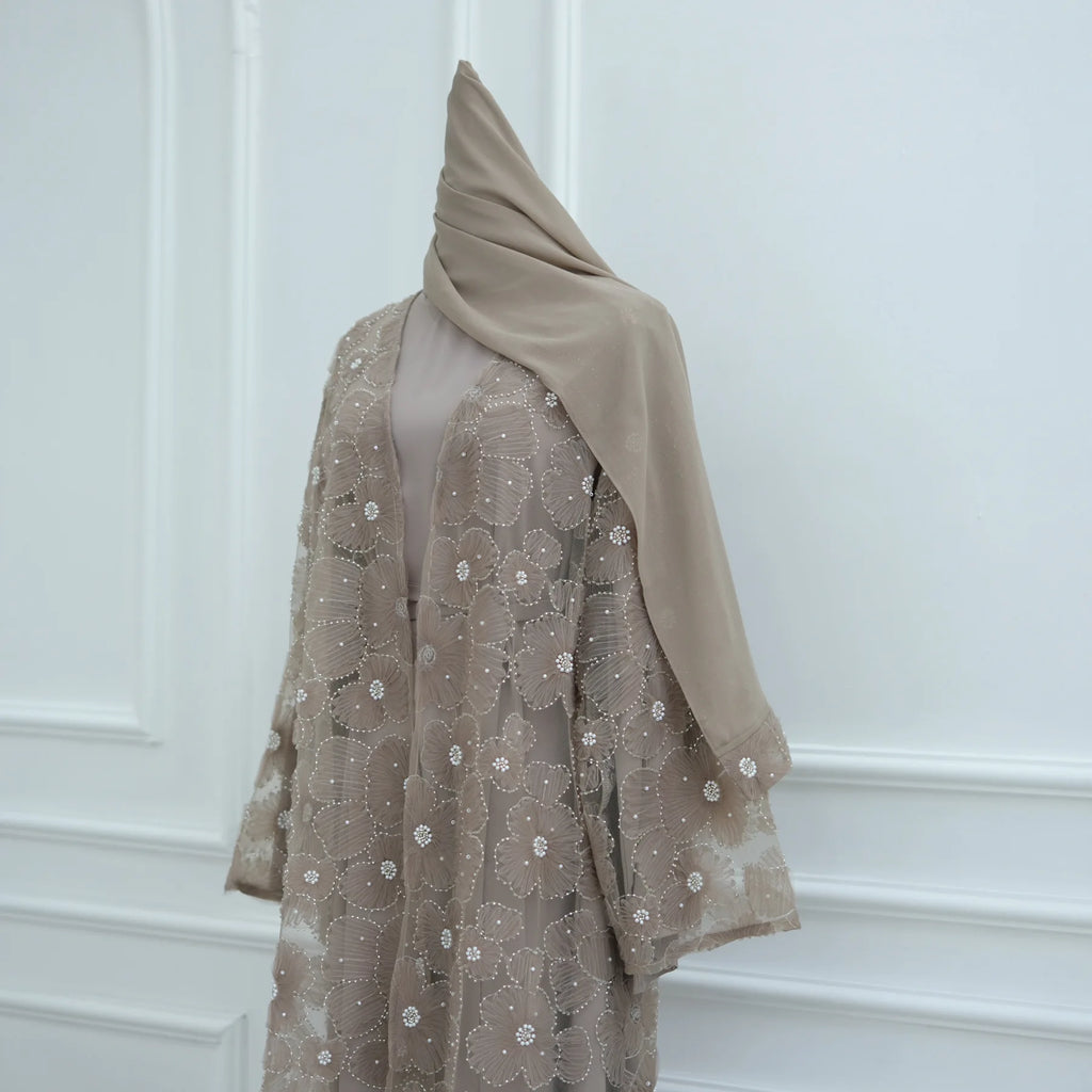 Flower Abaya Muslim Cardigan