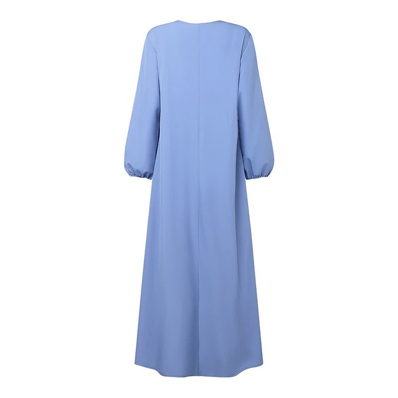 Sundress Patchwork Abaya Robe Femme