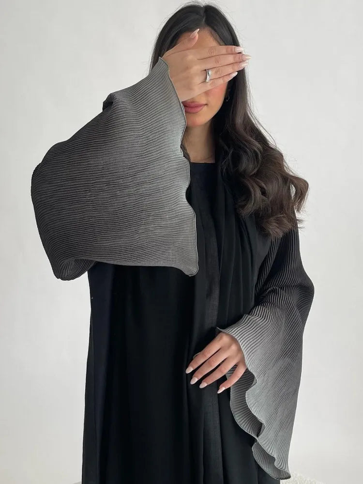 Open Front Abaya Flare Sleeve