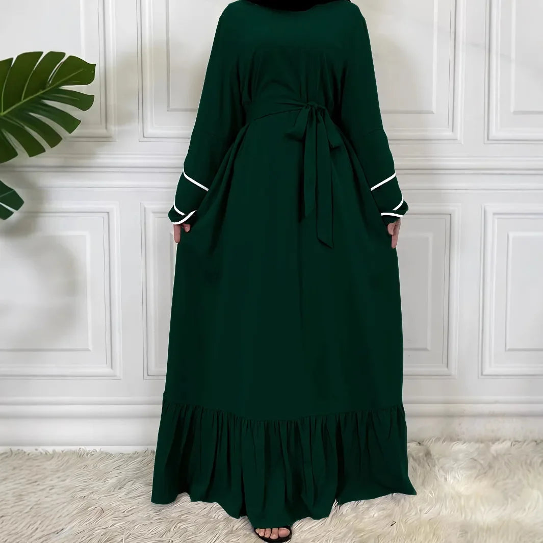 Petal Sleeve  Slim Fit Long Sleeve Dress