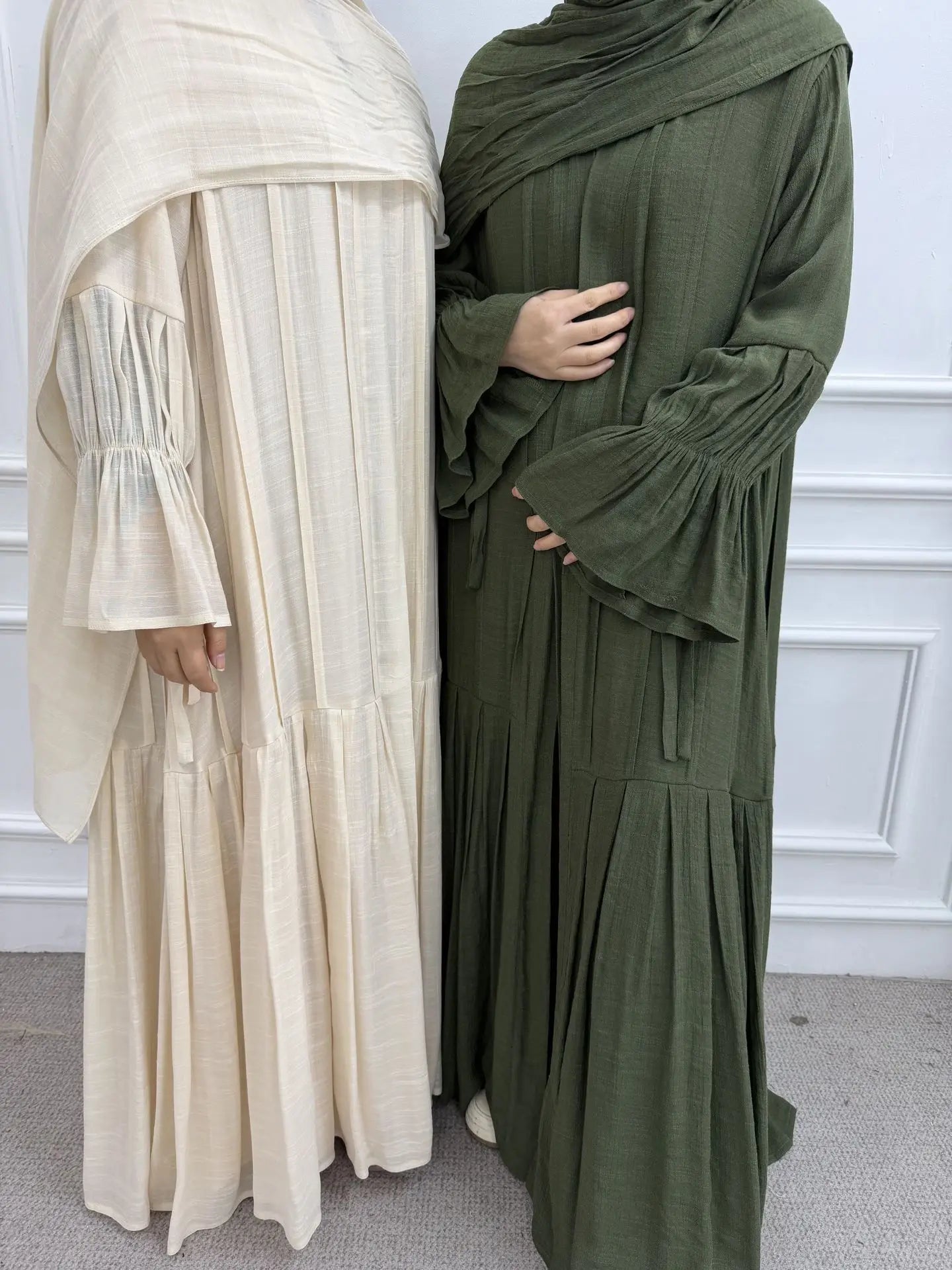 Abaya Dress Scarf 3 Piece Set