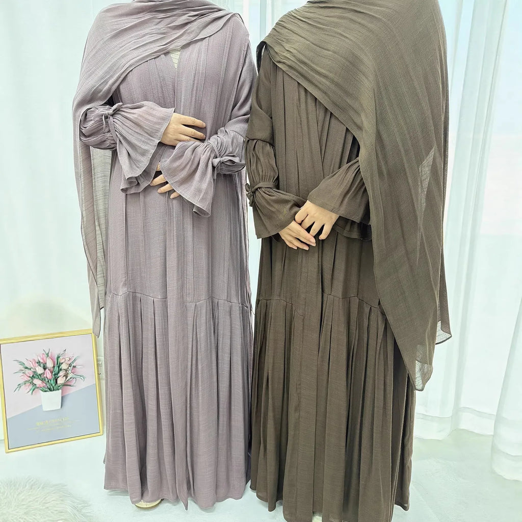 Abaya Dress Scarf 3 Piece Set