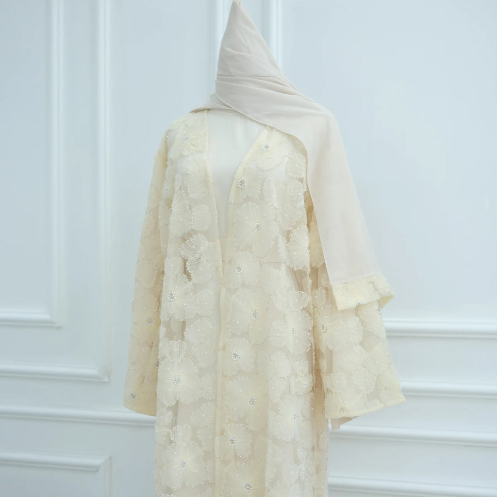 Flower Abaya Muslim Cardigan