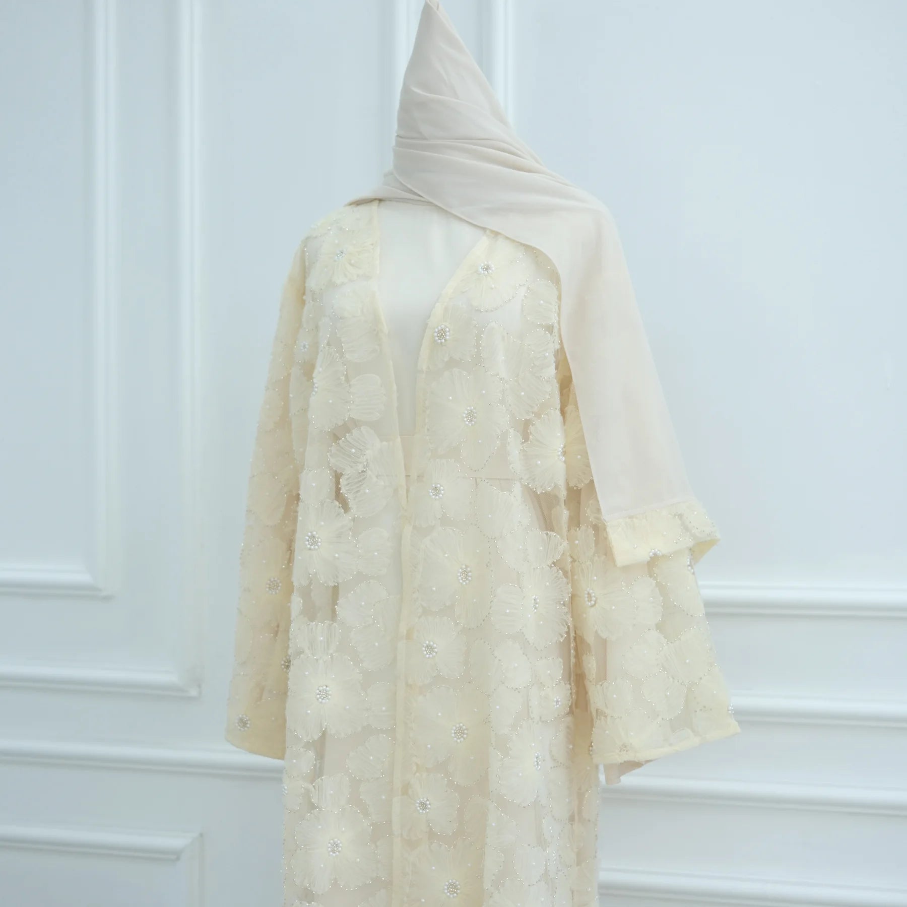 Flower Abaya Muslim Cardigan