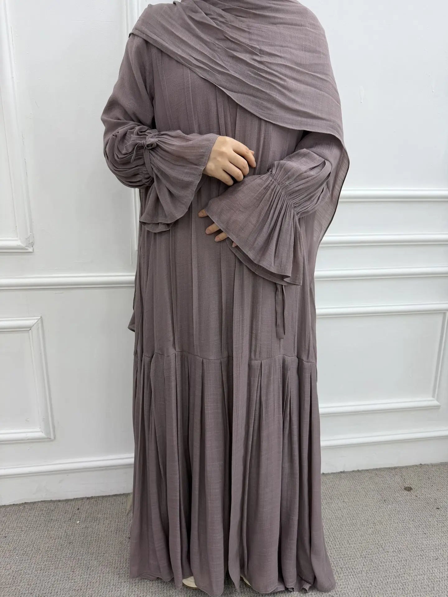 Abaya Dress Scarf 3 Piece Set