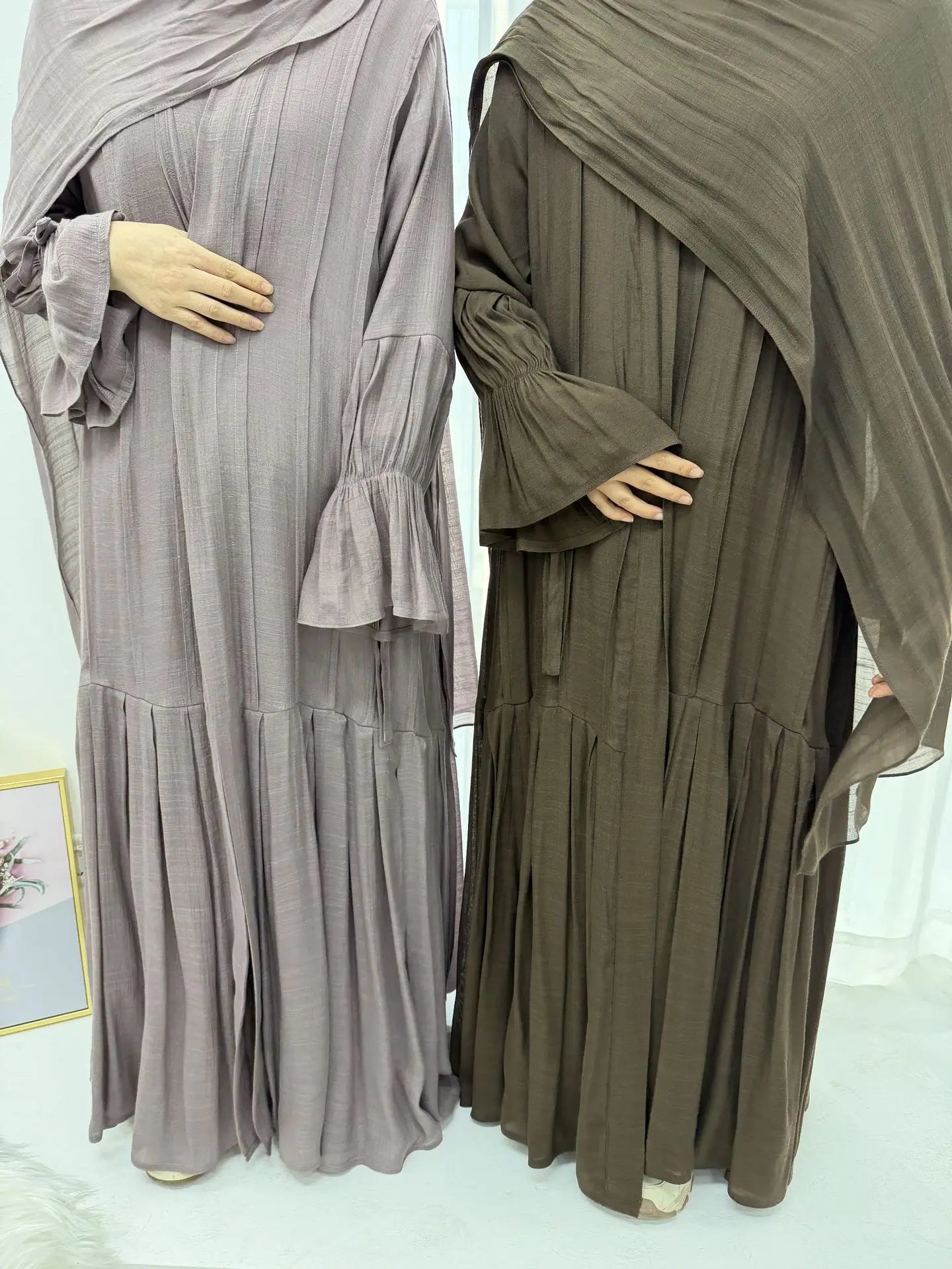 Abaya Dress Scarf 3 Piece Set