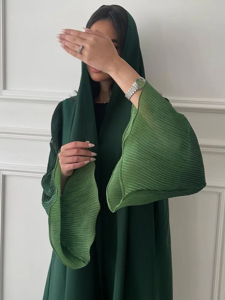 Open Front Abaya Flare Sleeve