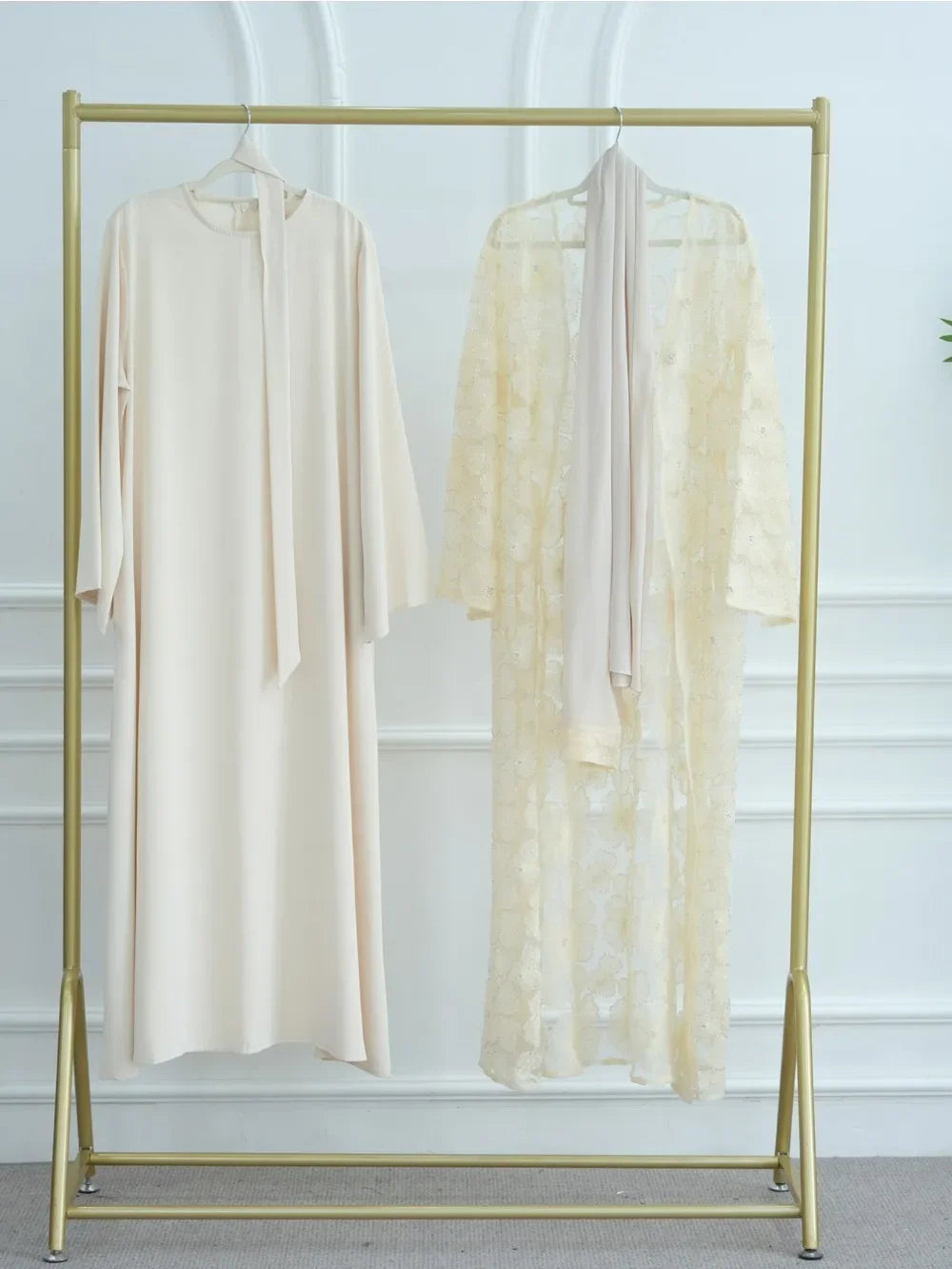 Flower Abaya Muslim Cardigan