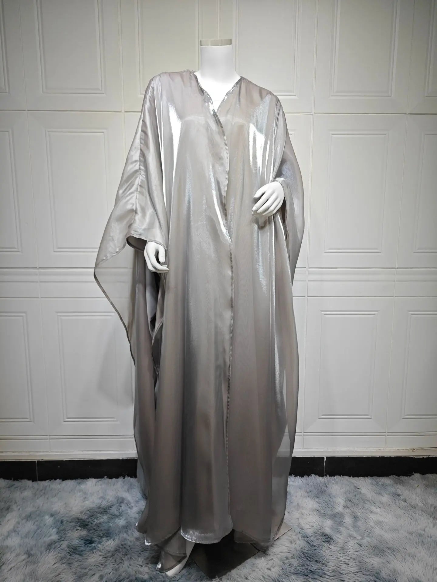 Abaya Cardigan Dresses Scarf Silky