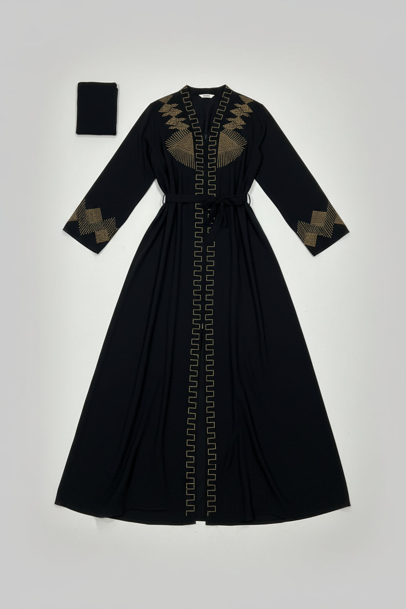 Abaya Loose Fit with hijab 2pc