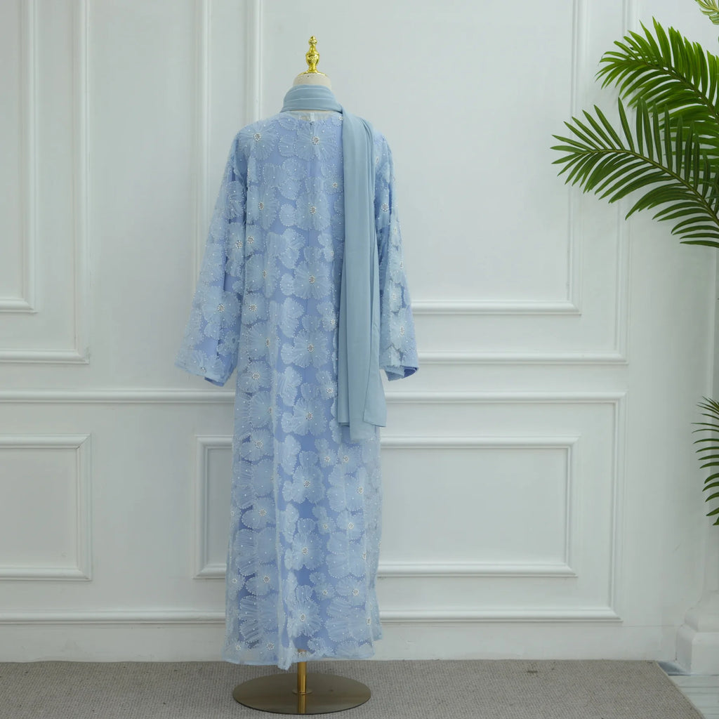 Flower Abaya Muslim Cardigan