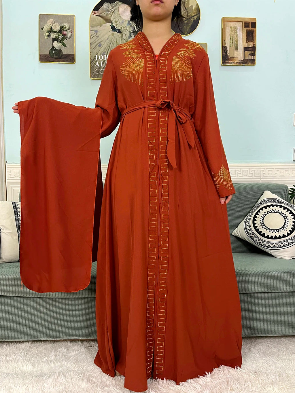 Abaya Loose Fit with hijab 2pc
