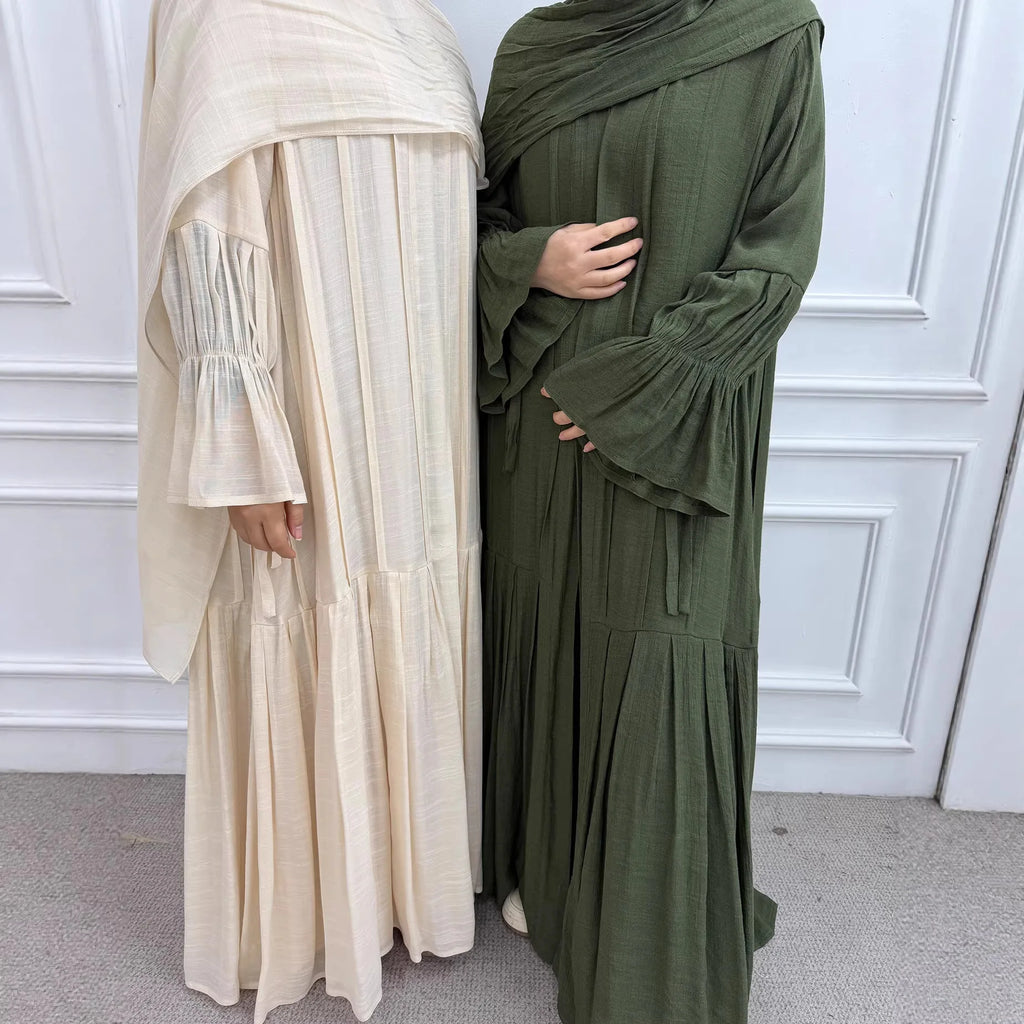 Abaya Dress Scarf 3 Piece Set