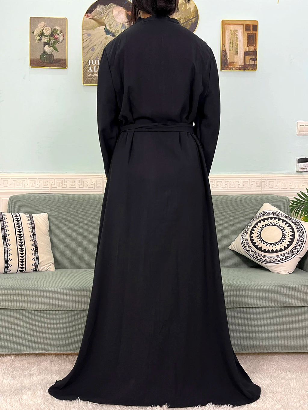 Abaya Loose Fit with hijab 2pc