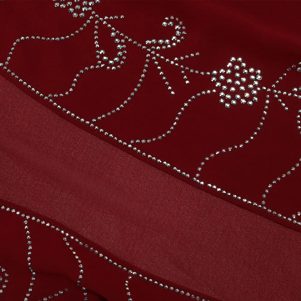 Long Sleeve Chiffon Cardigan Dress and Vest 2ps